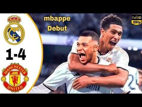 Mbappe debut goal ⚽ Real Madrid vs Manchester United 4-1 aqui todos los detalles…ver más
